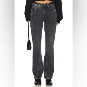 Free People We The Free Xena Slim Straight Jeans in Dark Night Size 32 Women’s